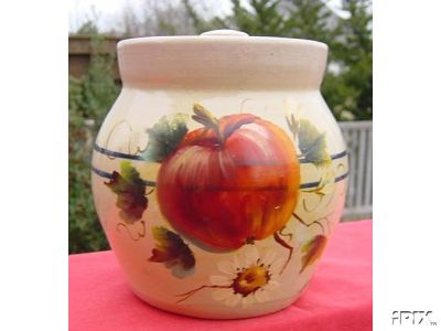 APPLE Blossom Signed COOKIE JAR Texas 